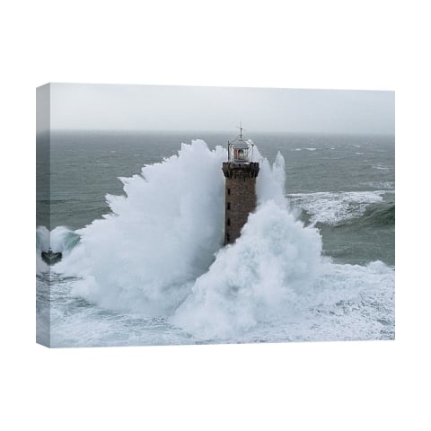 Tableau sur toile Faraglione sous tempête Phare de Kéréon Jean Guichard Promotion