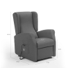Fauteuil relax en tissu 2 moteurs avec roues et fonction élévatrice Trilly 