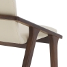 Set de 2 chaises de salle à manger design moderne en bois et simili cuir beige Hays Remises