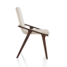 Set de 2 chaises de salle à manger design moderne en bois et simili cuir beige Hays Réductions