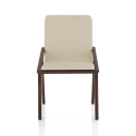 Set de 2 chaises de salle à manger design moderne en bois et simili cuir beige Hays Catalogue