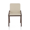 Set de 2 chaises de salle à manger design moderne en bois et simili cuir beige Hays Catalogue