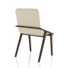 Set de 2 chaises de salle à manger design moderne en bois et simili cuir beige Hays Choix