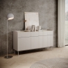 Buffet de salon design moderne beige 3 tiroirs 3 portes Bitter Promotion