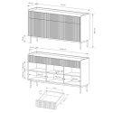 Buffet de salon design moderne beige 3 tiroirs 3 portes Bitter Choix