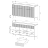 Buffet de salon design moderne beige 3 tiroirs 3 portes Bitter Choix
