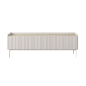 Moderne lage TV-kast met 2 neerklapbare deuren beige 153x50x38 Bitter Verkoop