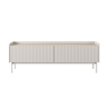 Moderne lage TV-kast met 2 neerklapbare deuren beige 153x50x38 Bitter Verkoop