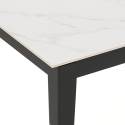Uitschuifbare moderne eettafel 90x160-400 marmerlook Harper Aanbod