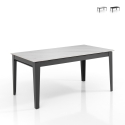 Uitschuifbare moderne eettafel 90x160-400 marmerlook Harper Aanbieding
