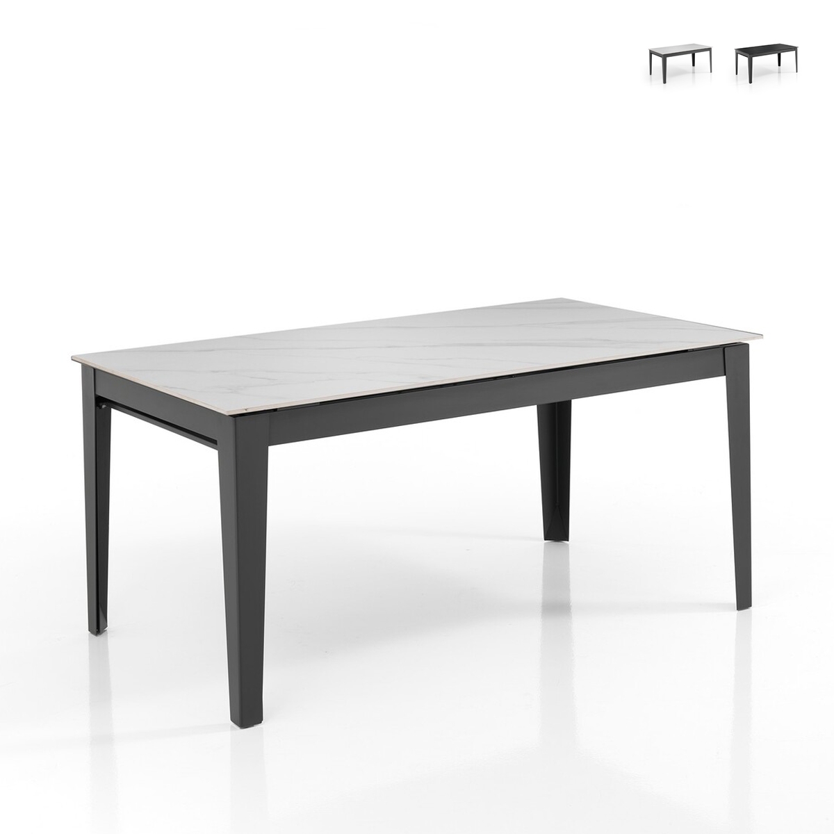 Uitschuifbare moderne eettafel 90x160-400 marmerlook Harper Aanbieding Uitschuifbare moderne eettafel 90x160-400 marmerlook Harper Aanbieding