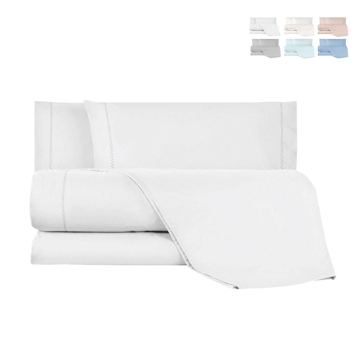Beddenset voor tweepersoonsbed van katoen met lakens en 2 kussenslopen Toronto Aanbieding