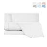 Parure pour lit double en coton avec draps et 2 taies Toronto Promotion