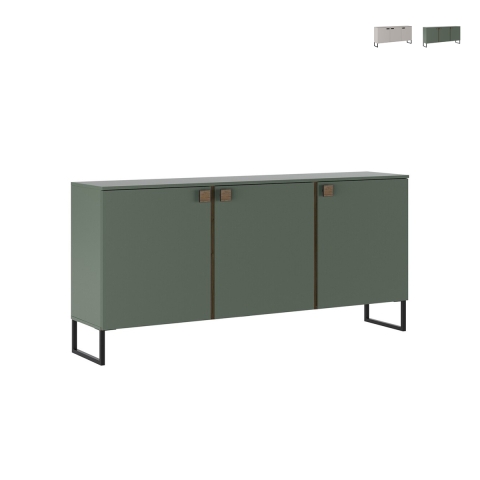 Dressoir voor woon- en eetkamer, 3 deuren, 184x40x90cm, eigentijds design Madrid Aanbieding