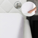Drap-housse pour lit simple 90x200cm en coton blanc Toronto Vente