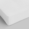 Drap-housse pour lit simple 90x200cm en coton blanc Toronto Promotion