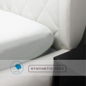 Drap-housse pour lit simple 90x200cm en coton blanc Toronto Offre