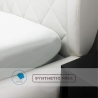 Drap-housse pour lit simple 90x200cm en coton blanc Toronto Offre