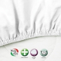 Drap-housse pour lit simple 90x200cm en coton blanc Toronto Remises