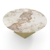 Uitschuifbare design eettafel met marmerlook 160x160x75 Arvin Onice Model