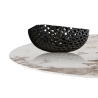 Uitschuifbare design eettafel met marmerlook 160x160x75 Arvin Onice Prijs