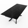 Uitschuifbare tafel 90x160-220 gekruiste poten marmerlook Ward Marble Kortingen