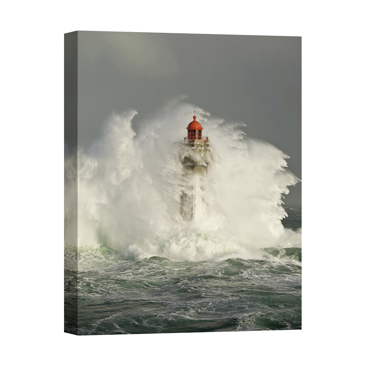 Tableau sur toile avec phare dans les vagues La Jument Jean Guichard Promotion Tableau sur toile avec phare dans les vagues La Jument Jean Guichard Promotion