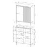 Kergi design hoge kast met 3 deuren voor woonkamer en hal Prijs