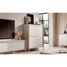 Armoire haute de design, 3 portes pour salon/entrée Kergi Réductions