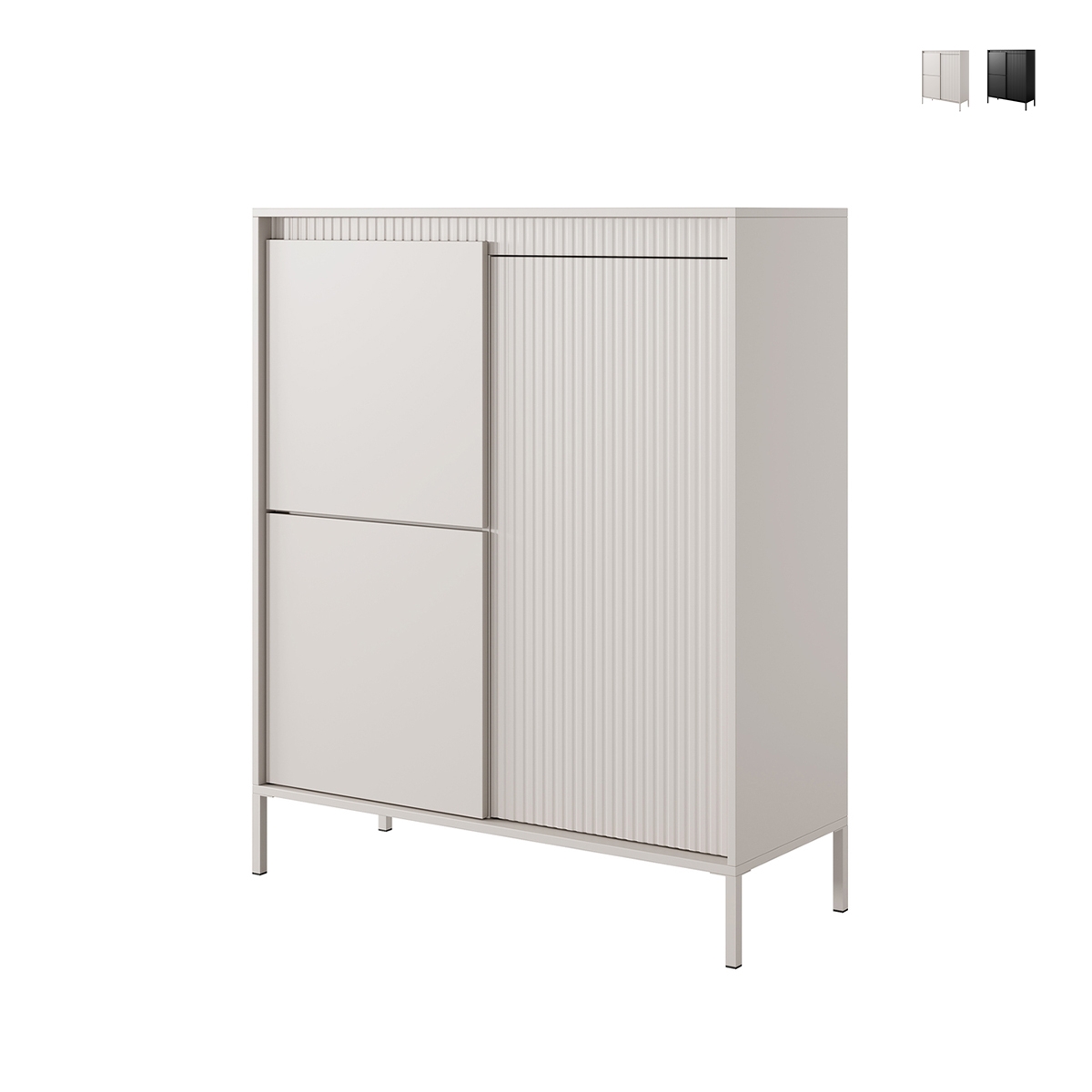 Kergi design hoge kast met 3 deuren voor woonkamer en hal Aanbieding Kergi design hoge kast met 3 deuren voor woonkamer en hal Aanbieding