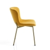 Set van 4 moderne stoelen in stof voor eetkamer keuken Rann Gold Korting