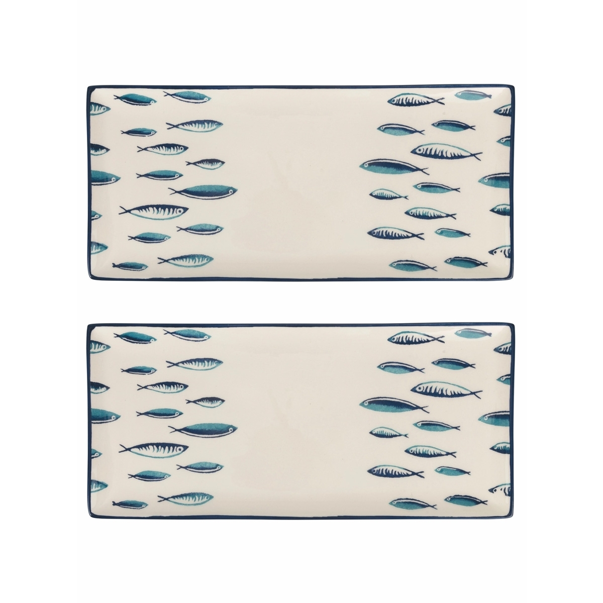 Set de 2 plats rectangulaires en céramique 36x16 cm Marechiaro Promotion