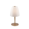 Gouden metalen tafellamp met witte glazen kap Ares T Aanbieding