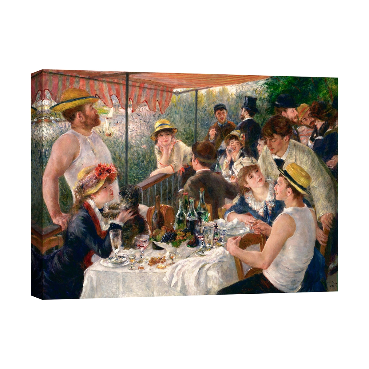 Tableau impressionniste impression sur toile Luncheon of the Boating Party Renoir Promotion