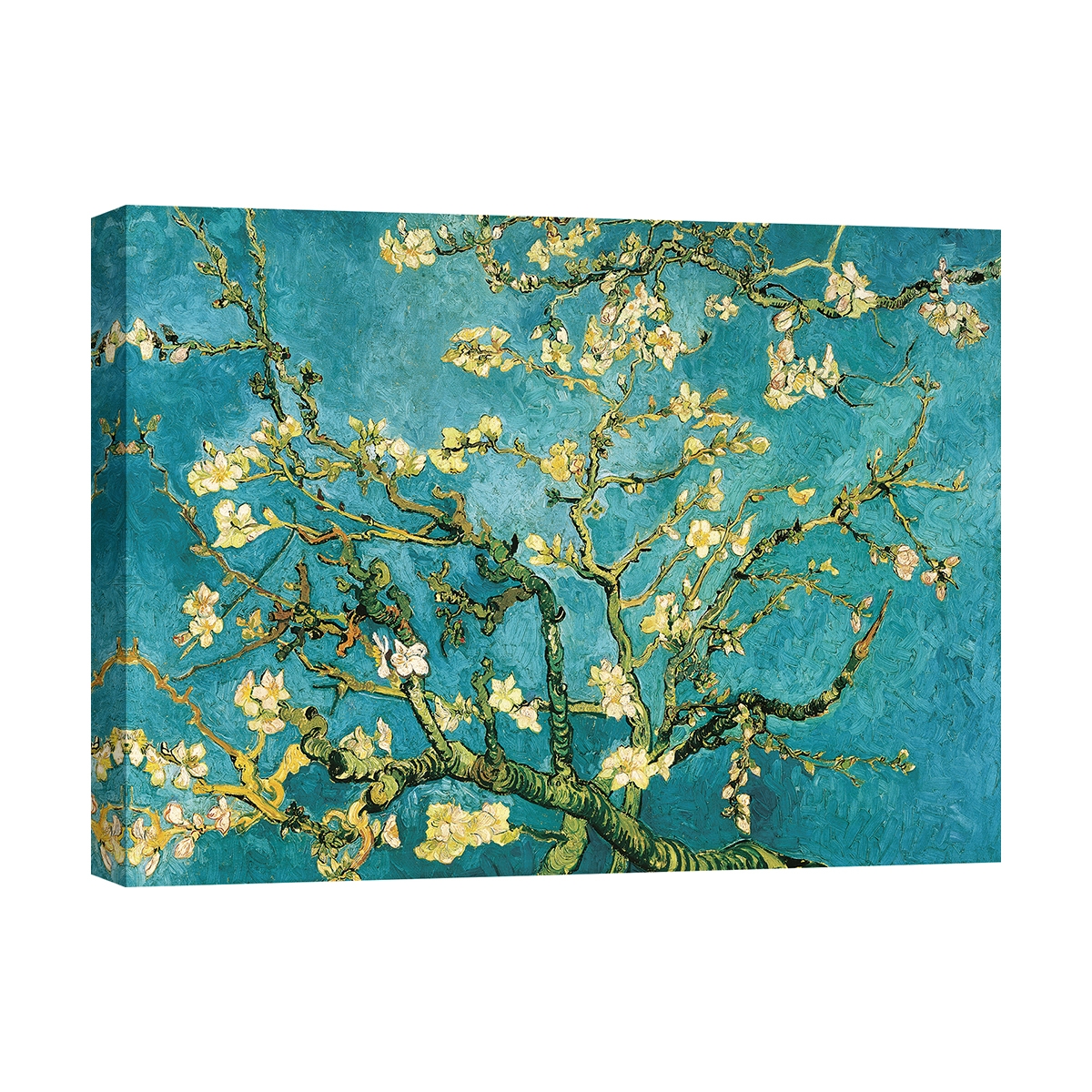 Toile imprimée tableau impressionniste Amandier en fleurs Vincent van Gogh Promotion