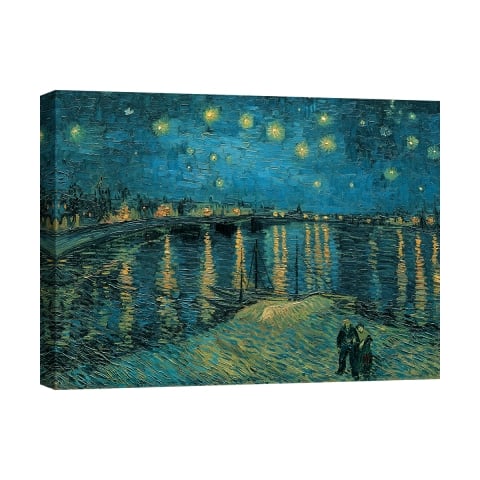 Tableau impressionniste impression sur toile La Nuit Étoilée Vincent van Gogh Promotion
