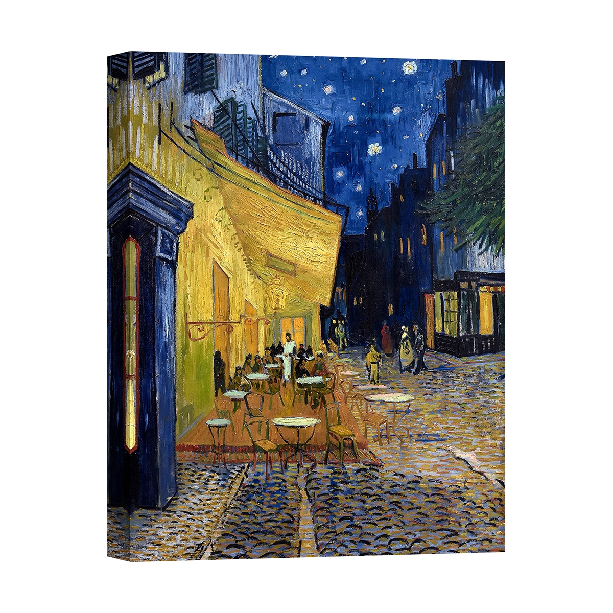 Canvas Schilderij Caféterras bij Nacht Vincent van Gogh Aanbieding