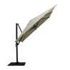 Zijwaartse tuinparasol 3x3 uitschuifbaar aluminium Antibes Voorraad