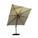 Zijwaartse tuinparasol 3x3 uitschuifbaar aluminium Antibes Kortingen