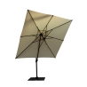 Zijwaartse tuinparasol 3x3 uitschuifbaar aluminium Antibes Kortingen