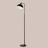 Vintage vloerlamp van zwart metaal, stijl Charleston LP Aanbod