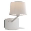 Applique en métal avec prise USB et abat-jour classique en tissu Ciak Offre