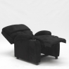 Fauteuil relax inclinable en microfibre velours repose-pieds Laura 