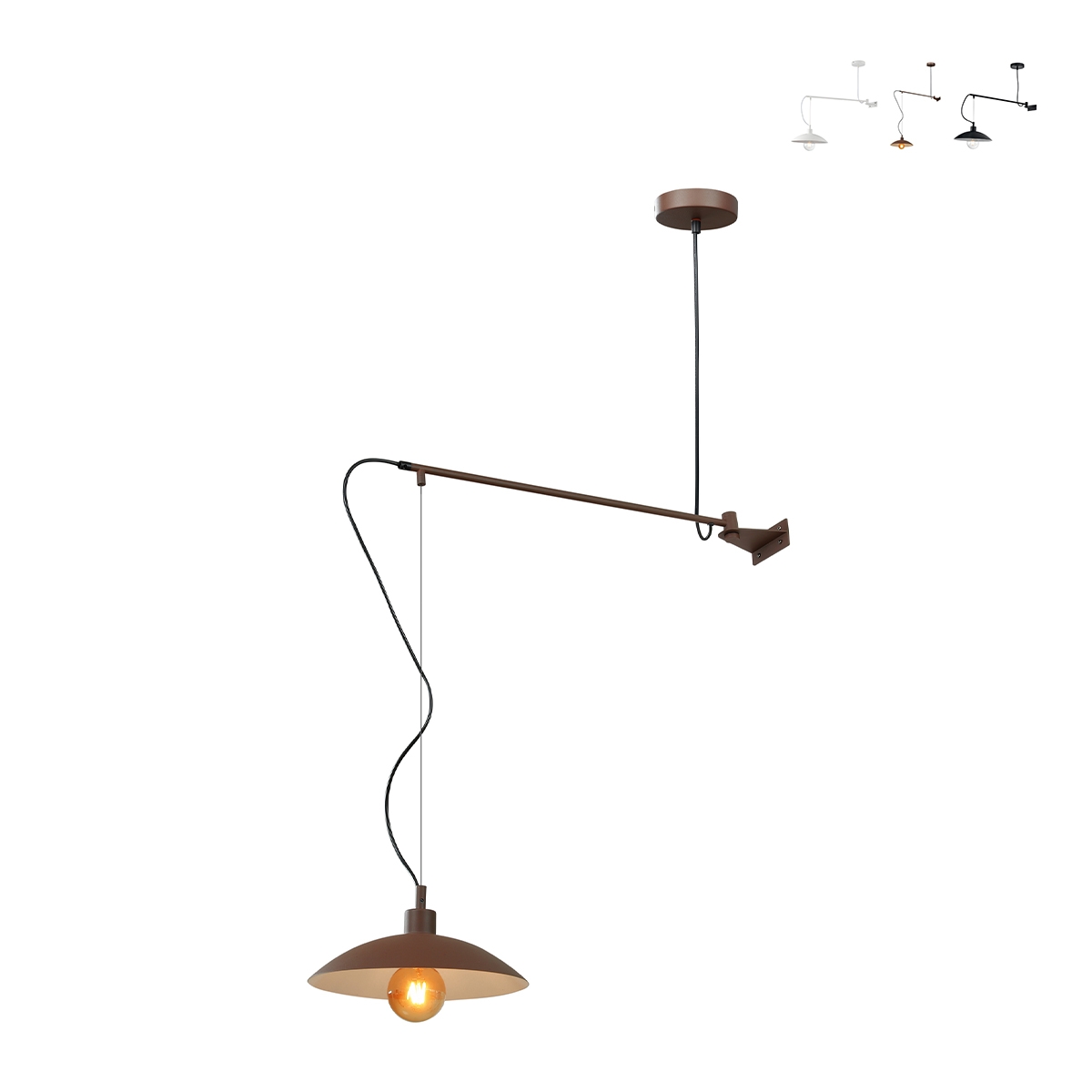 Applique en métal avec lumière suspendue style industriel Eldorado Promotion Applique en métal avec lumière suspendue style industriel Eldorado Promotion