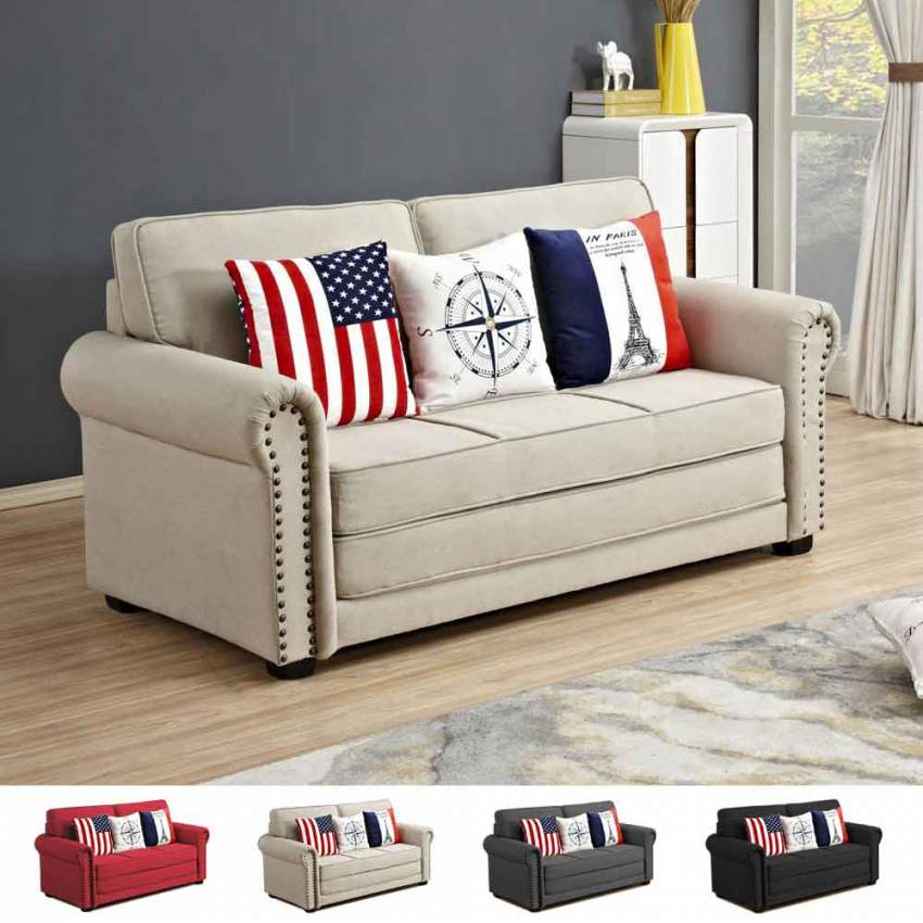 Canapé convertible en tissu lit avec coussins Sweet Dreams Vente Canapé convertible en tissu lit avec coussins Sweet Dreams Vente
