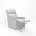 Fauteuil relax électrique avec releveur et roulettes arrière Amalia 