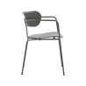Set van 4 moderne stoelen Asmar, metaal en polypropyleen design Kortingen