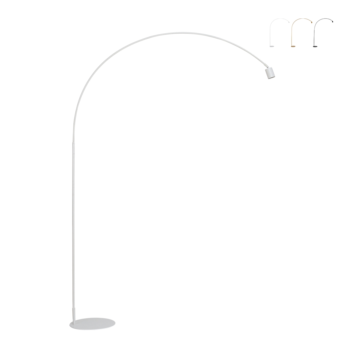 Minimalistische metalen vloerlamp met boog en verstelbare lichtbron Maison Aanbieding Minimalistische metalen vloerlamp met boog en verstelbare lichtbron Maison Aanbieding