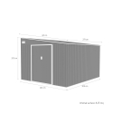 Casetta van metaal voor tuin gereedschap 279x321x203cm Maratea Keuze