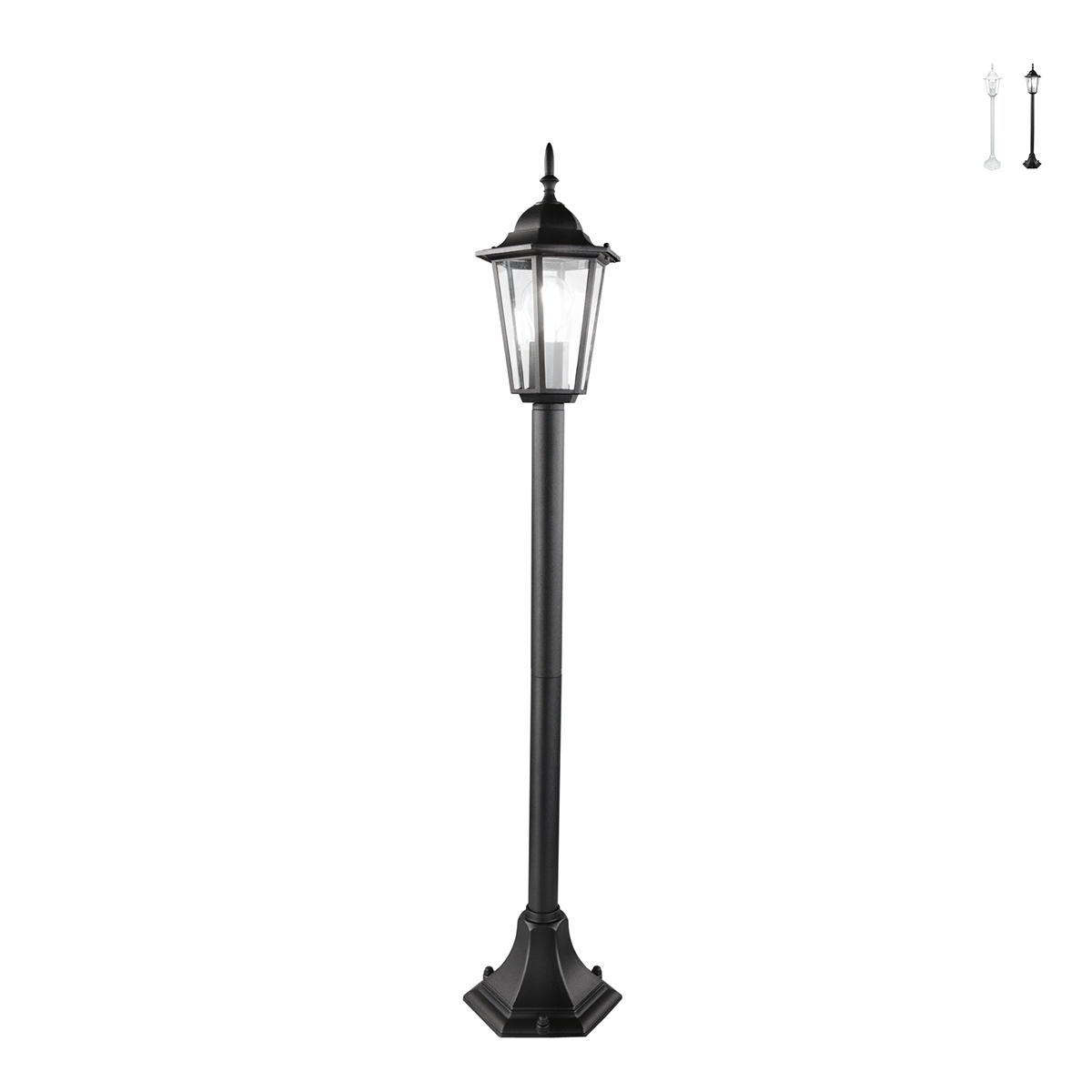 Buitenlamppaal met glazen diffuser h105cm IP44 Milano Aanbieding Buitenlamppaal met glazen diffuser h105cm IP44 Milano Aanbieding